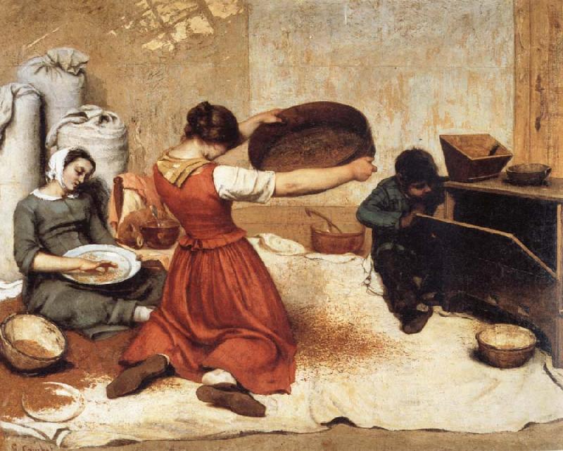 Gustave Courbet Die Kornsieberinnen china oil painting image